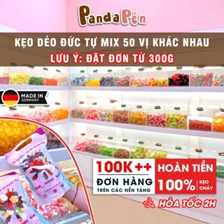 [ ĐẶT TỪ 300GR - Khách TỰ MIX Kẹo Đường + Nhân Siro ], [ Mỗi phân loại = 50GR ], Kẹo dẻo ăn vặt Panda Pẻn