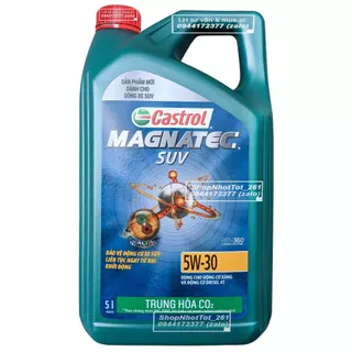 (Mẫu Mới) (5L) Dầu Nhớt Tổng Hợp Cho Ô-Tô Castrol Magnatec SUV Dualock 5w30 - Shopnhottot