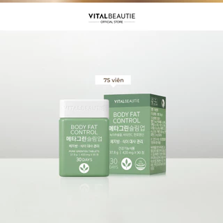 [Hàng tặng không bán] Viên uống giảm hấp thụ mỡ Vital Beautie Meta Green Slim UP (75 viên)