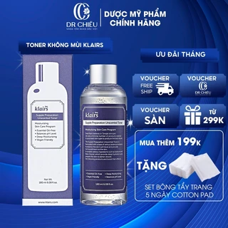 Toner Klairs nước hoa hồng phục hồi da dưỡng trắng sáng giúp giảm mụn cấp ẩm hiệu quả 180ml