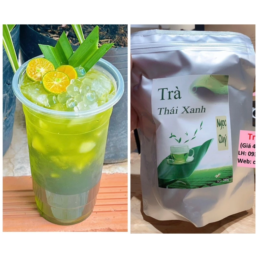 Trà thái xanh (200g) - dùng để pha chế trà sữa thái, trà tắc thái