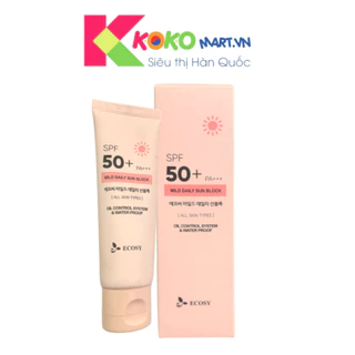 Kem Chống Nắng Kiềm Dầu & Chống thấm nước Ecosy 50ml