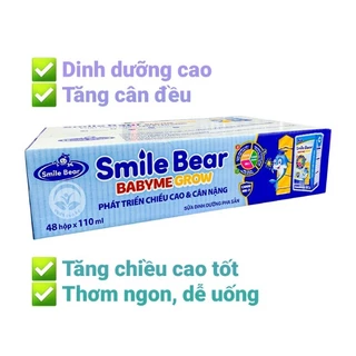 [TẶNG 1 VỈ + 1 BỘ ĐỒ CHƠI] Sữa pha sẵn Smile Bear 110ml - thùng 48 hộp