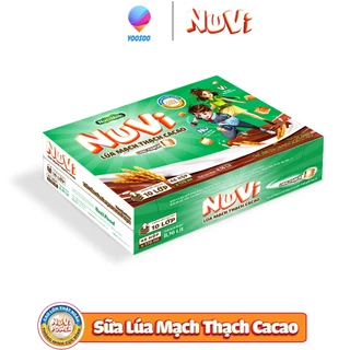 Thùng 48 Hộp NuVi Sữa Lúa Mạch Thạch Cacao/ Dâu/  Thạch Cam 170ml - NUTIFOOD - YOOSOO