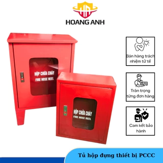 Tủ hộp đựng thiết bị PCCC vòi chữa cháy, lăng chữa cháy, bình chữa cháy bằng tôn sắt, được sơn tĩnh điện, chống chịu tốt