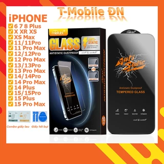 Kính cường lực cho iPhone 15 11 X XR XS Max 12 13 14 Pro Max 6 6s 7 8 Plus chống tĩnh điện chống bụi