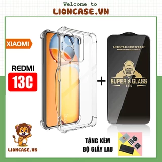 Cường Lực và Ốp Lưng Redmi 13C Dẻo Trong Suốt, Chống Sốc, Chống Va Đập Bảo Vệ Camera | Lioncase.vn