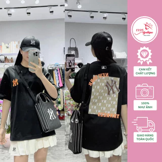 Áo Thun Cotton NY MLB Đen Unisex, Co Giãn, Mặc Thoải Mái - 1995 Boutique (Shop Online)