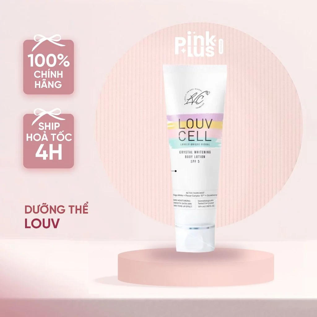 [DẠNG CHAI] DƯỠNG THỂ LOUV CELL CRYSTAL WHITENING BODY LOTION 250ML