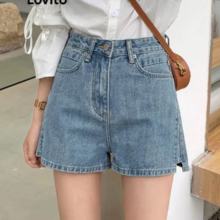 Quần Short Jeans Nữ , Quần Đùi Nữ Xẻ Gấu Màu Xanh Chất Liệu Bền Không Phai L006