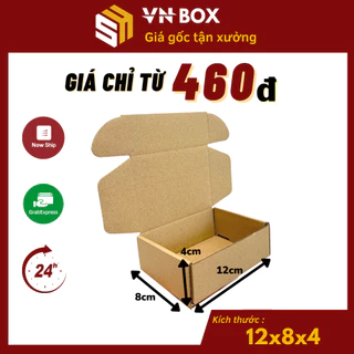 12x8x4 Hộp nắp gài pizza, hộp giấy nắp cài gói hàng phụ kiện nước hoa chiết quà tặng giá rẻ - VN Box