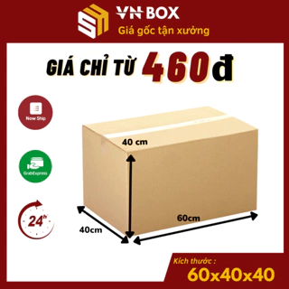 60x40x40 Combo 10 Thùng carton to, thùng chuyển nhà chuyển văn phòng hộp carton đóng hàng- VN Box