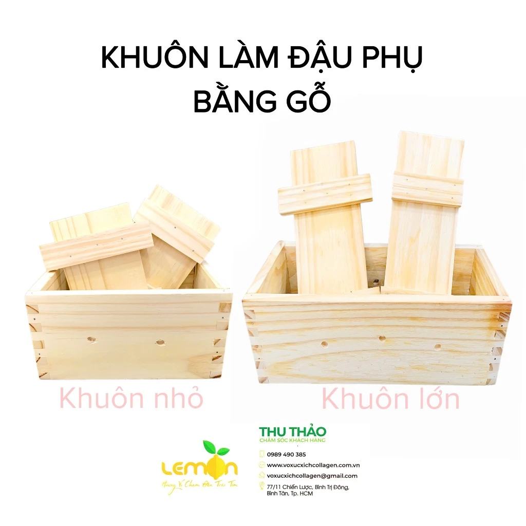 Khuôn đậu phụ bằng gỗ - Khuôn làm đậu phụ tại nhà tiện dụng - Hình shop chụp