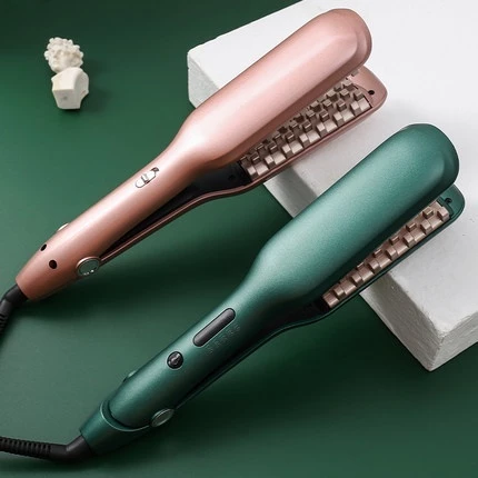Máy dập xù bấm tóc phồng chân tóc vuông,cao cấp Kim loại Cảm thấy,5 mức điều chỉnh nhiệt độ làm phồng chân tóc