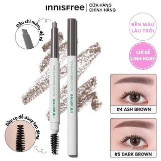 [Mẫu mới 2023] Chì Kẻ Mày Hai Đầu Innisfree Auto Eyebrow Pencil