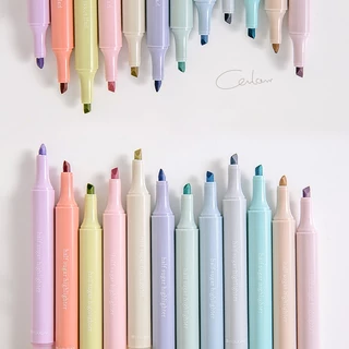 Winzige Set 6 Bút dạ quang đánh dấu highlighter pastel morandi nhiều màu marker dễ thương