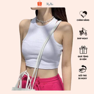 Áo ba lỗ nữ, Áo 3 lỗ basic cổ tròn dáng ôm chất liệu thun cotton za.ra