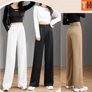 Quần ống rộng culottes lưng thun sau có big size dáng suông cạp cao tôn dáng-CHM