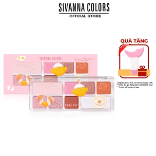 Bảng phấn mắt tông hồng khô Sivanna Colors drop of glue eight-colors eyeshadow HF5099 13g