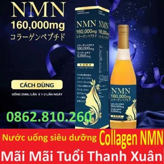 NMN Nước Uống Collagen NMN 160000 Trắng Da Chống Lão Xóa Tàn Nhang Hóa Mờ Nám Giảm Nếp Nhăn 500ML