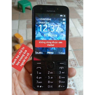 Điện thoại 230 nokia rm 1172, hỗ trợ sim 4g nhận sim mạng vinaphone, mobiphone, không dùng được cho sim Viettel