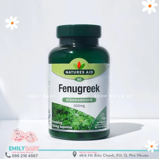 Viên uống lợi sữa Fenugreek Natures Aid 90 viên