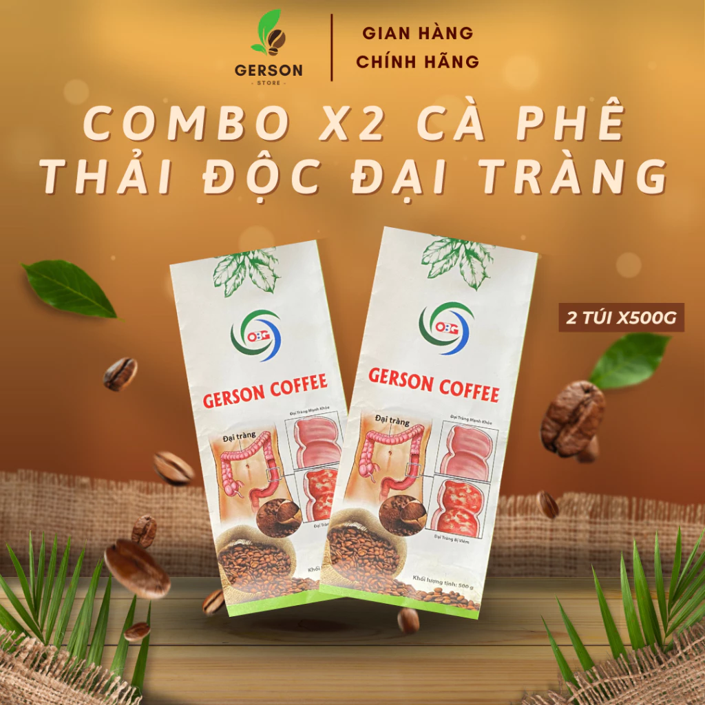 Combo 2 Gói Cà Phê Thải Độc Đại Tràng Hữu Cơ GERSON COFFEE - 500g x 2 Gói