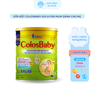 Sữa Bột COLOSBABY GOLD FOR MUM Dành Cho Mẹ Với Sữa Non IgG Mỹ Hỗ Trợ Miễn Dịch & Phát Triển Bé Khỏe Hộp 400g/800g