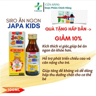 Siro Ăn Ngon Cho Bé Japa Kids Hỗ Trợ Bé Ăn ngon Tăng Cường Đề Kháng Hàng Chính Hãng