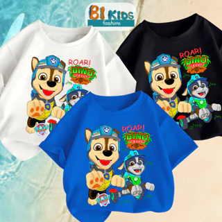 Áo thun bé trai Bi Kids, Áo phông bé trai 100% cotton tự nhiên họa tiết đội chó cứu hộ, BST Paw Patrol 03