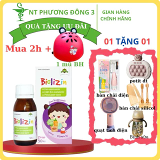 (Tặng  bàn chải điện,quạt )Kẽm hữu cơ Biolizin 50mlcho bé dạng siro vị đào, bổ sung Lysine B6 Giúp Bé Ăn Ngon Tăng Đề kh