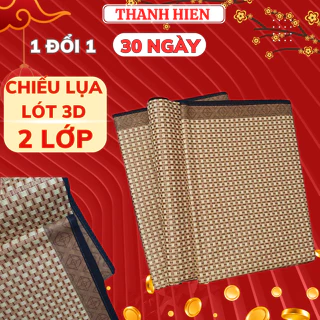 Chiếu Điều Hòa có lót Chiếu Ngủ Văn Trưa Văn Phòng Gấp Gọn Cao Cấp 1m , 1m6 và 1m8 x 2m mát mùa hè ấm mùa đông