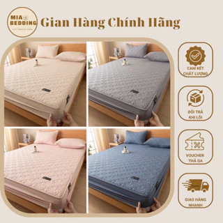 Ga Chống Thấm Cotton Đũi Trần Bông Kèm Vỏ Gối Thấm Hút Mồ Hôi Tốt, Chống Thấm Tuyệt Đối Hàng Nhập Khẩu Nguyên Bộ