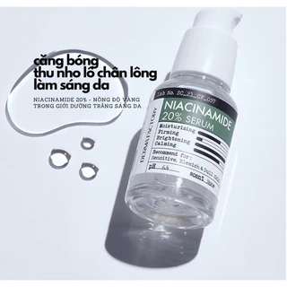 SERUM CĂNG BÓNG,SÁNG DA, MỜ THÂM, THU NHỎ LỖ CHÂN LÔNG NIACINAMIDE