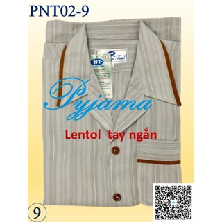 Bộ Pyjama HUONGTAM Lentol  tay Ngắn nam cao cấp(PNT02N6). Chất liệu vải Lentol loại tốt: mềm mại, thoáng mát, không phai