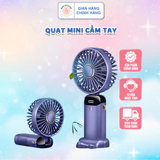 Quạt Mini Cầm Tay Babay86 - Quạt Cầm Tay Mini Sạc Điện Dung Lượng Pin Khủng 10.000 mAh, Nhỏ Gọn Tiện Lợi