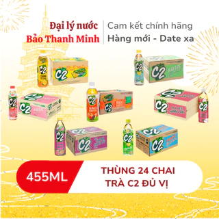 [HOẢ TỐC] Trà C2 ĐỦ VỊ chai 455ml (Thùng 24 chai) (Date xa)