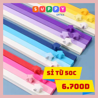 Giấy Gấp Sao Set 540 Tờ Màu Trơn nhiều màu quà tặng handmade, quà lưu niệm thủ công Suppy