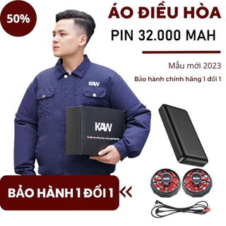 Áo điều hòa chính hãng Nhật Bản KAW pin 13 tiếng quạt khỏe chống nóng, an toàn