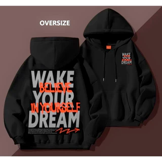 ÁO HOODIE UNISEX NAM NỮ BELIEVE IN YOURSELF CÓ BIGSIZE CHẤT NỈ NGOẠI DÀY MỊN CAO CẤP- ÁO KHOÁC CHUI TAY DÀI FORM RỘNG