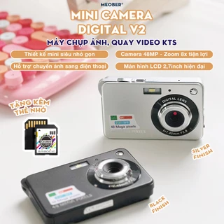 [Tặng thẻ nhớ] Máy ảnh kĩ thuật số digital mini camera v2 - quay, chụp 48MP, siêu mỏng nhỏ gọn