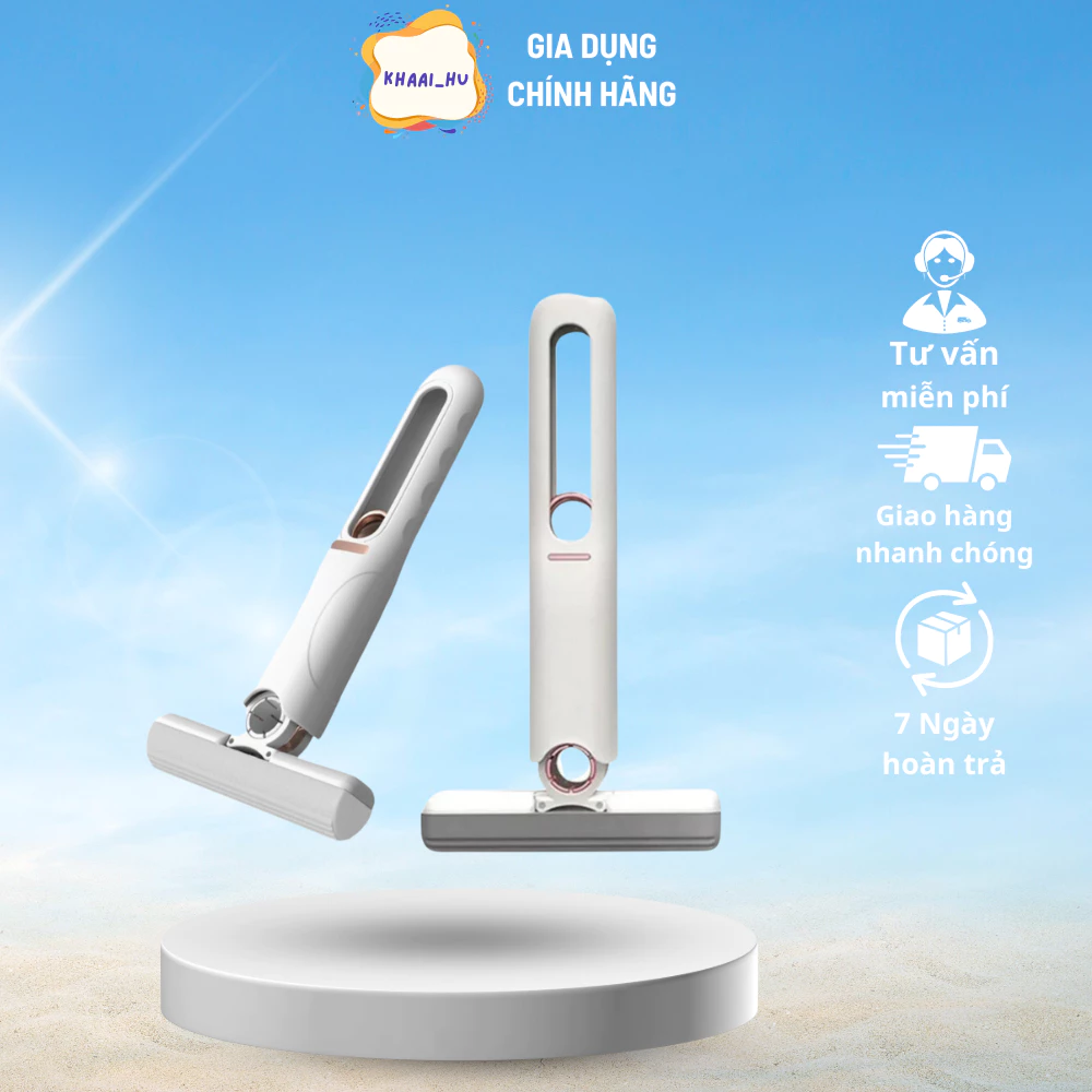 Cây Lau Kính Tự Vắt Mini Gấp Gọn, Dụng Cụ Lau Vệ Sinh Bàn Bếp, Kính Ô Tô Siêu Thấm Hút ( didooglt )