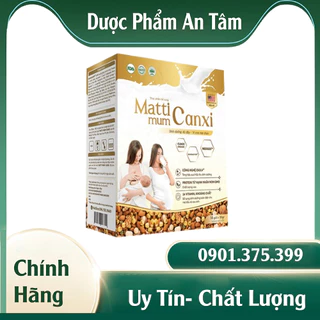 MATTI MUM CANXI Sữa hạt cho mẹ bầu và sau sinh 100% đạm thực vật đạt chứng nhận NON-GMO của Hoa Kỳ - Hộp giấy 14 gó