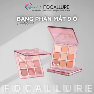 Bảng Phấn Mắt 9 Ô FOCALLURE Trang Điểm Lâu Trôi Lên Màu Chuẩn Dùng Hằng Ngày