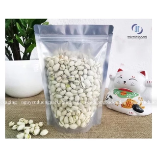 (1kg) Túi zipper 1 mặt Trong 1 mặt Bạc đáy đứng Đựng thực phẩm