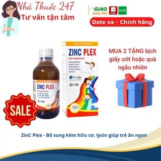 Kẽm ZinC Plex bổ sung Kẽm cho bé, Selen, Lysin Tăng Đề Kháng, Giúp Bé Ăn Ngon Hộp 100ml