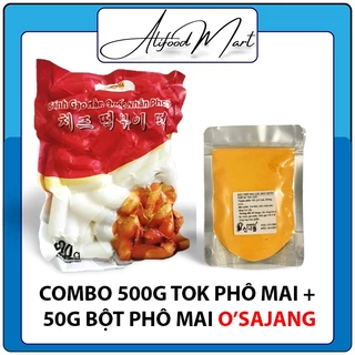 Combo 500g Bánh gạo nhân phô mai Mir gói đỏ + 50g bột phô mai lắc (LÀM TOK CHIÊN LẮC PHÔ MAI)