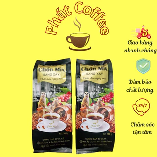 <Date mới >500g Cà phê pha phin thơm đậm béo buôn mê thuộc CHỒN MIX túi đen