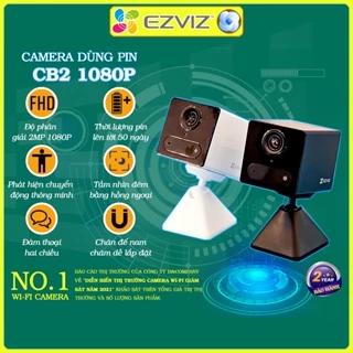 Camera wifi AI chạy pin Ezviz CB2 chính hãng, đàm thoại 2 chiều, đế nam châm