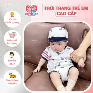 Bộ rip body hình chó xanh 3 chi tiết kèm mũ cho bé trai, bé gái 4-12kg [SH144]